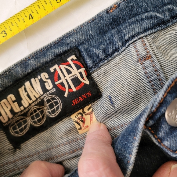 JEAN PAUL GAULTIER JPG Donna 👏🏻straight leg blue jeans👖27x33 👀look all pics - Picture 2 of 16